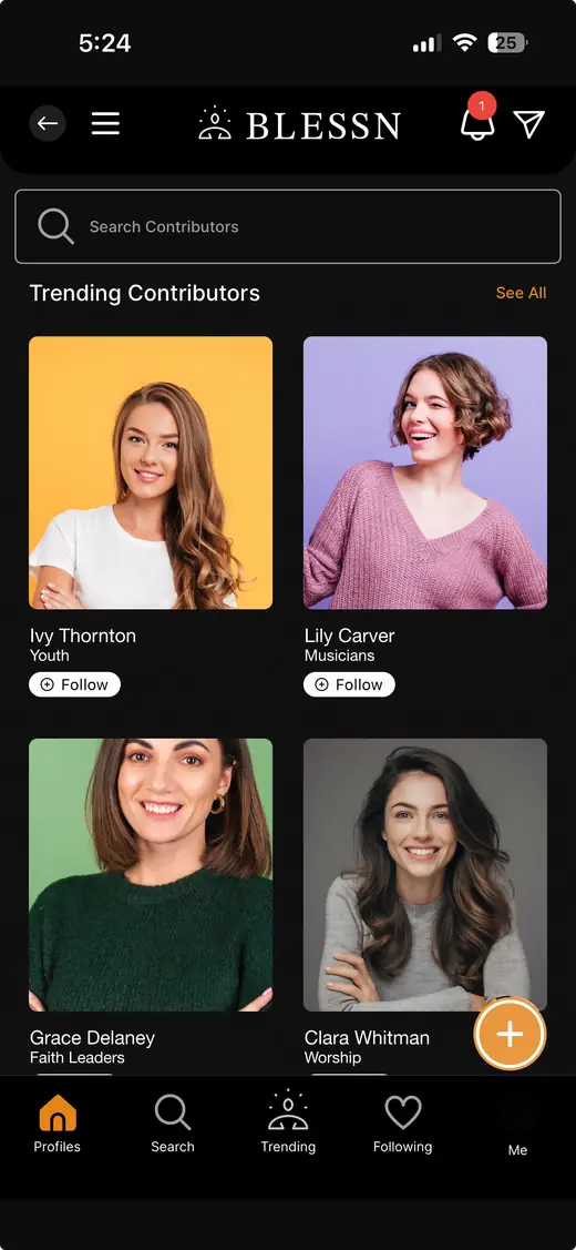 Trending athlete contributors on Blessn.